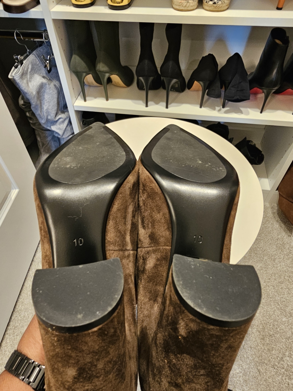Jeffrey Campbell Chocolate Brown Suede Pointed Pump - Picture 7 of 8
